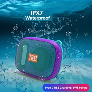 TG394 portable outdoor waterproof Bluetooth speaker with IPX7 rating and TWS function.