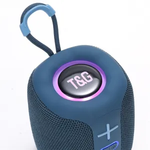Portable outdoor mini bluetooth speaker with light TWS wireless stereo sound gift