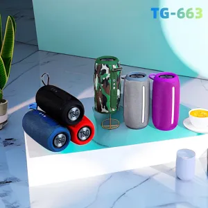 Portable wireless bluetooth speaker outdoor waterproof mini stereo bass sound system with lights
