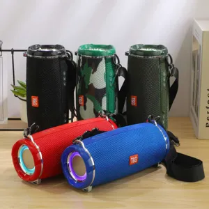 Tragbarer Outdoor Bluetooth Lautsprecher wasserdichter Mini Subwoofer mit Griff und Licht 89