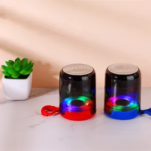 Portable wireless Bluetooth speaker with colorful LED lights and deep heavy bass subwoofer.