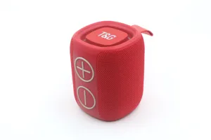 Mini altoparlante Bluetooth wireless portatile con bassi stereo TWS e tessuto da esterno.