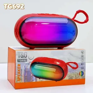 Portable wireless Bluetooth speaker with RGB colorful lights and handsfree call support.