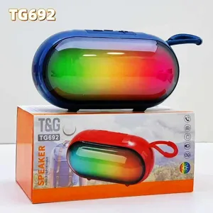 Portable wireless Bluetooth speaker with RGB colorful lights and hands-free calling function.