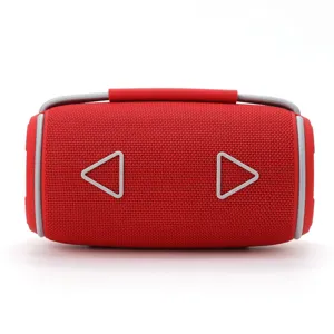 Tragbarer Kabelloser Bluetooth Lautsprecher Outdoor Zylindrischer Subwoofer Mit RGB Licht Und Griff