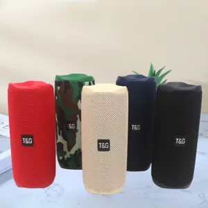 Tragbarer kabelloser Bluetooth-Lautsprecher mit wasserdichtem Stoffdesign in vielen Farben.