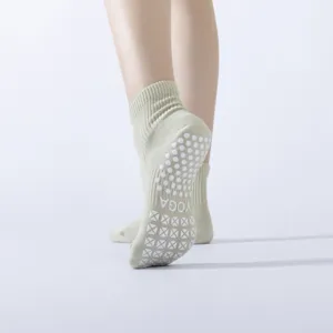 Calze da Yoga Antiscivolo da Donna in Cotone Traspirante Assorbimento dell'Umidità Calze da Pavimento per Pilates Sport