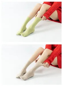 Morandi color yoga socks for beginners, non-slip floor socks, soft and comfortable daily wear.