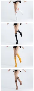 Details of Japanese style double stripe knee high socks, various colors available for daily.