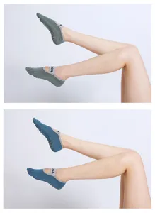 Five toe yoga grip socks with strap non slip pilates fitness dance socks for women