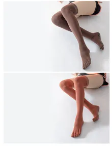 Over-the-knee five-toe yoga socks, non-slip grip pilates dance socks for women warming legs.