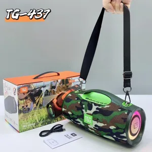 Portable wireless Bluetooth speaker with 20W dual speakers, TWS subwoofer and colorful LED lights.