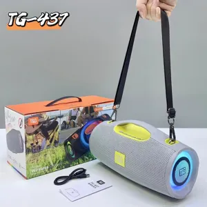 Portable wireless Bluetooth speaker with 20W dual speakers, colorful LED lights and TWS deep bass.
