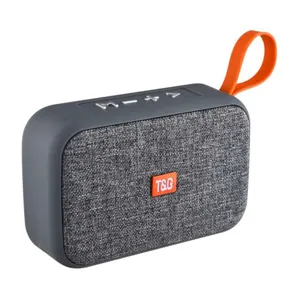 Portable wireless Bluetooth speaker with T&G logo, compact outdoor mini design with strap