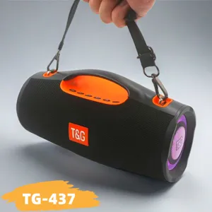 Portable Wireless Bluetooth Speaker Outdoor Stereo Sound Dual Drivers TWS Heavy Bass Party Sound Box With Led Light