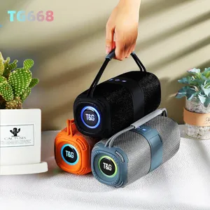 TG668 Enceinte Bluetooth Portable Sans Fil En Tissu Avec Lumiere LED Et Son Stereo