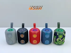 Enceinte Bluetooth sans fil portable avec éclairage RGB et un son de basse puissant.