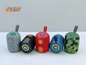 TG697 enceinte Bluetooth sans fil cylindrique portable avec lumieres colorees et sangle