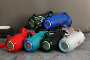 Haut-parleur Bluetooth sans fil portable avec lumières LED colorées et superbes basses.