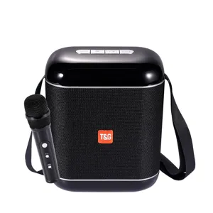 Portable bluetooth speaker with microphone outdoor wireless karaoke stereo music sound box