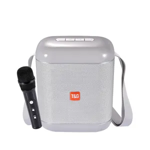 Portable karaoke bluetooth speaker with microphone outdoor handheld wireless party music subwoof