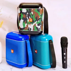 Portable wireless Bluetooth speaker with microphone outdoor handheld KTV audio system