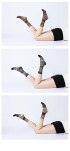 Vintage ethnic knit calf socks, thick warm winter thermal cozy socks for women.