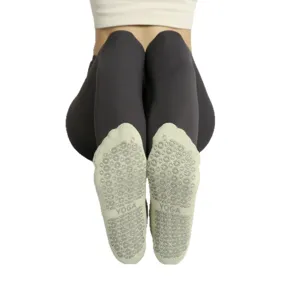 Calcetines antideslizantes de yoga mujer, gruesos rizo pilates calcetines con agarre.