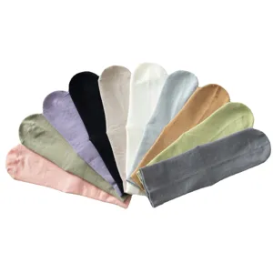 Morandi color yoga socks for men and women, minimalist solid floor socks for home.