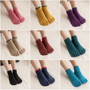 Dames Teensokken Yoga Sokken Puur Katoen Ademend Antislip Split Toe Voor Fitness