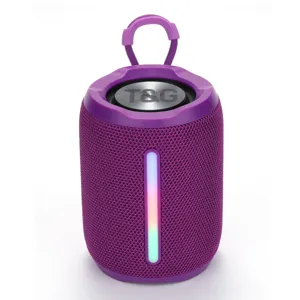 Φορρητό ασύρματο ηχείο Bluetooth TG679 με φωτισμό LED RGB και λεπτομέρεια κρεμαστού ιμάντα.
