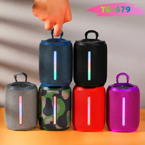 Φορητό Ασύρματο Ηχείο Bluetooth Εξωτερικού Χώρου TWS Stereo Bass Μικρό Ηχείο Με Φως RGB Υφασμάτινο Πλέγμα Handsfree Κλήση Κουτί