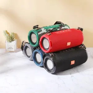Portable wireless Bluetooth speaker with heavy bass, dual diaphragm and waterproof design.