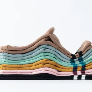 Comfortable non-slip yoga pilates socks with thermal terry lining for women fitness wear.