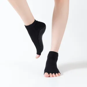 Chaussettes de yoga antiderapantes pour femmes chaussettes ouvertes fitness pilates danse