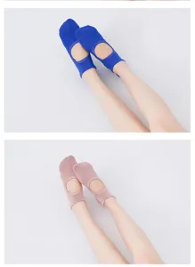 Chaussettes de yoga respirantes pour femmes antidérapantes dos nu fitness pilates
