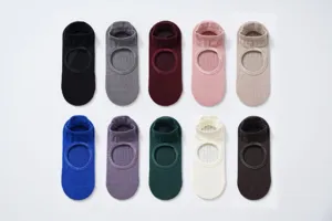 Détail des chaussettes de yoga et pilates antidérapantes pour femmes, dos ouvert et respirant.