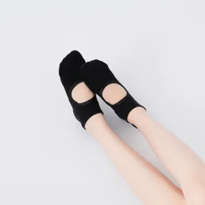 Chaussettes de yoga femme antidérapantes dos nu Pilates fitness respirantes confort vue principale
