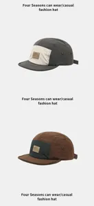 Unisex 5-Panel schnell trocknende kurze Krempe Baseballcap Freizeit Outdoor Hip-Hop Hut