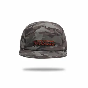 Casquette de baseball camoufle homme et femme, style tendance a cinq panneaux et broderie avant.