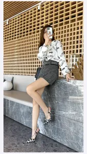 Sexy pointed-toe leopard print slingback high heels with slim heels detail showcase