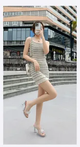 Transparent crystal high heel sandals for women, stylish open toe chunky heels for summer party.
