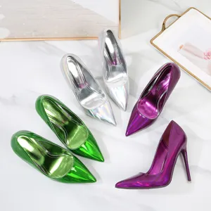Classic pointed toe stiletto high heels in vibrant colors, perfect for parties and weddings.