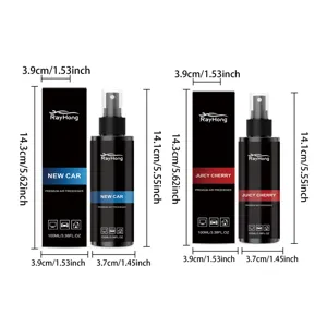 RAYHONG 100ml Car Air Freshener Spray Odor Eliminator Natural Long Lasting Fragrance 2Pcs