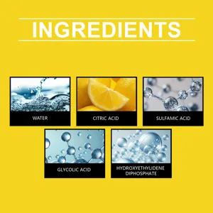 Vue detaillee des ingredients de la formule montrant clairement l'eau et les elements.