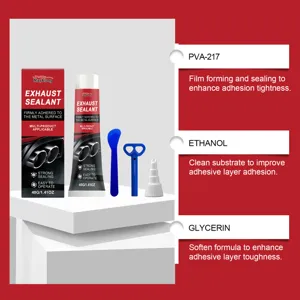 Rayhong kit mastic d'echappement auto reparation tuyau colle haute temperature 40g