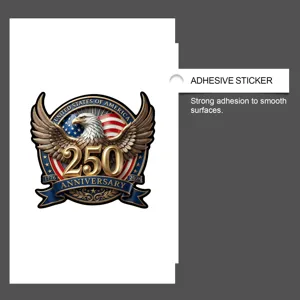 Amerikaanse adelaar autoruit sticker 250e verjaardag vintage decal zelfklevend decor