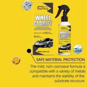 Spray antirouille jantes auto RayHong, élimine poussière de fer et saleté, protège la peinture.