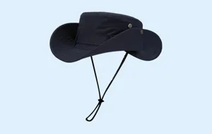 Chapeau de randonnée de protection solaire d'extérieur avec large bord et cordon