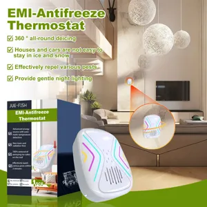 Thermostat antigel électronique portable avec dégivrage à 360 degrés et veilleuse.